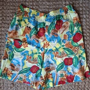 Cambridge Floral/frutal RayonMens Short Sz Medium Causal Summer Milticolor